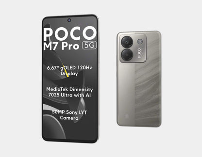 Xiaomi Poco M7 Pro 5G Dual SIM 256GB ROM 8GB RAM GSM Unlocked - Silver