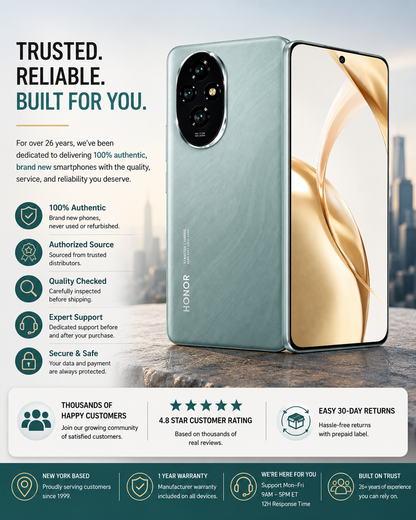 Honor 200 5G 512GB ROM 12GB RAM Dual SIM GSM Unlocked - Green