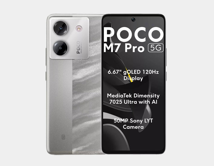 Xiaomi Poco M7 Pro 5G Dual SIM 256GB ROM 8GB RAM GSM Unlocked - Silver