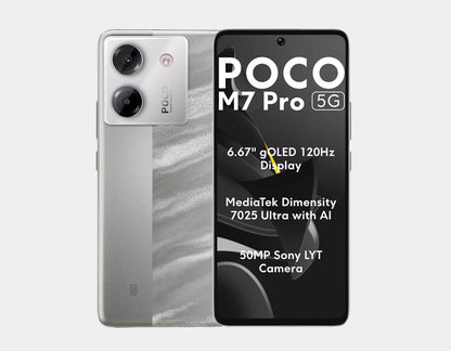 Xiaomi Poco M7 Pro 5G Dual SIM 512GB ROM 12GB RAM GSM Unlocked -Silver
