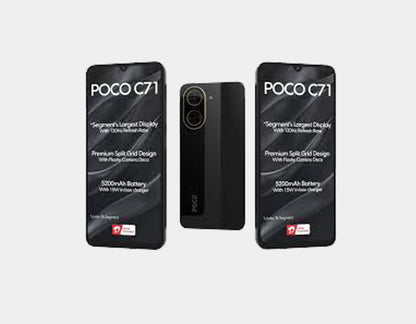Xiaomi Poco C71 4G 64GB ROM 3GB RAM Dual SIM GSM Unlocked - Black