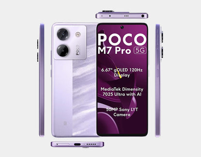 Xiaomi Poco M7 Pro 5G Dual SIM 256GB ROM 8GB RAM GSM Unlocked -Purple