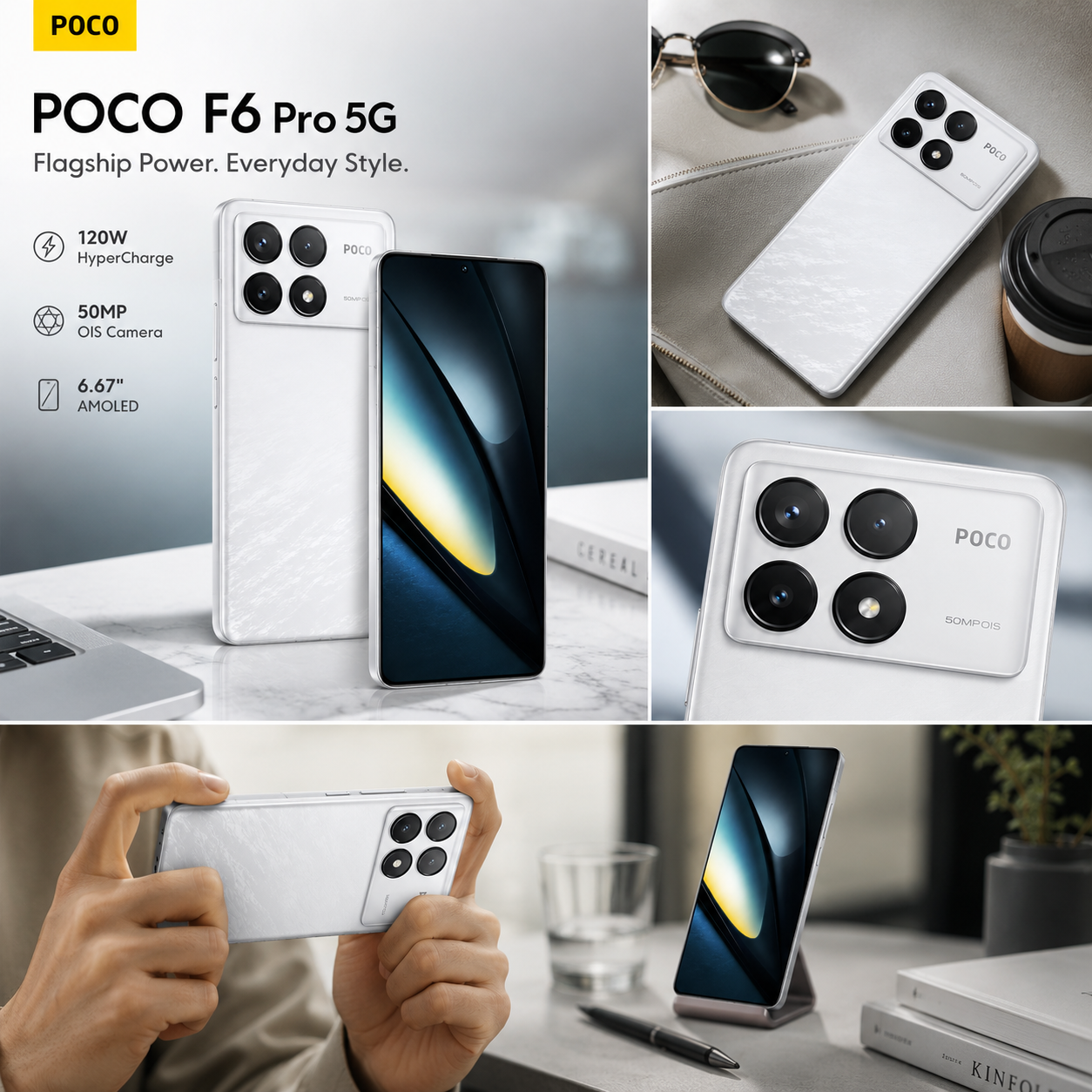 Xiaomi POCO F6 Pro 国内版 12GB/256GB SIMフリー ホワイト F6 Pro
