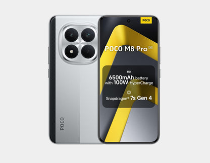 Xiaomi Poco M8 Pro 5G Dual SIM 512GB ROM 12GB RAM GSM Unlocked - Silver
