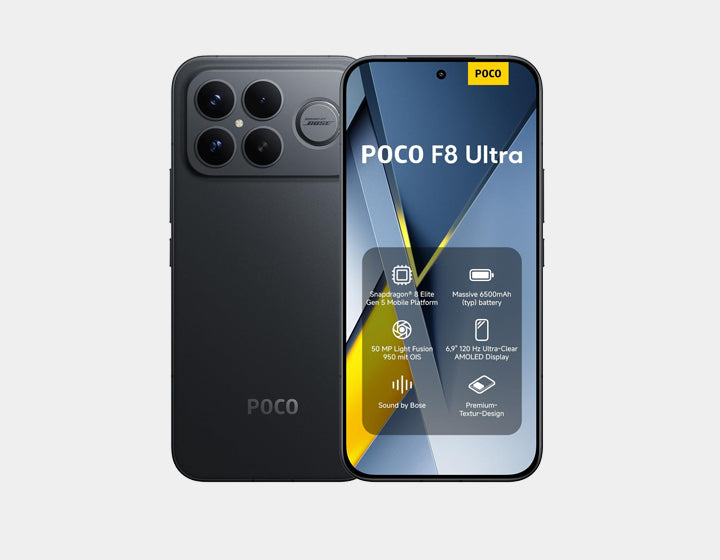 Xiaomi Poco F8 Ultra 5G 256GB ROM 12GB RAM Dual SIM GSM Unlocked - Black