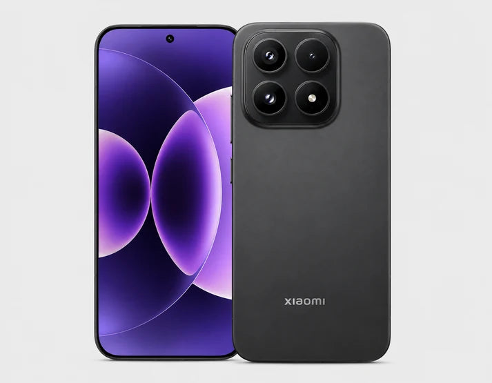 XIAOMI Redmi 17 5G Black Xiaomi Redmi smartphone front with purple display and rear quad camera