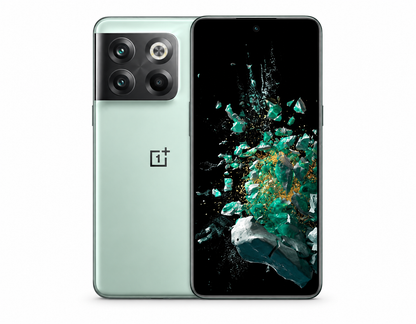OnePlus Ace Pro 10T Green OnePlus smartphone with triple rear cameras and front display