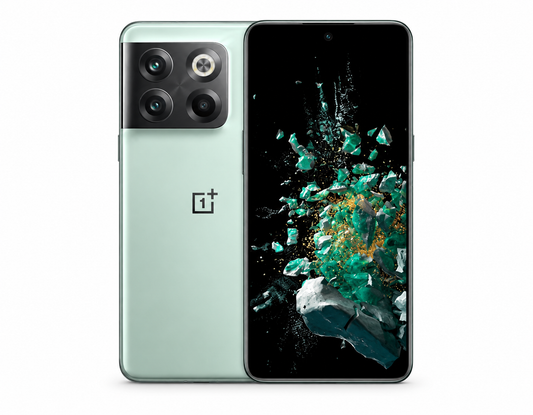 OnePlus Ace Pro 10T Green OnePlus smartphone with triple rear cameras and front display