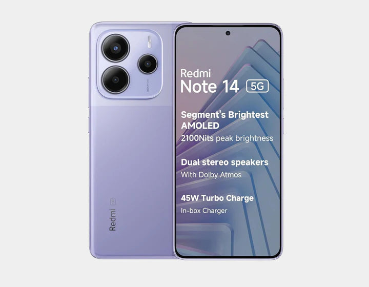 Xiaomi Redmi Note 14 5G 512GB ROM 12GB RAM Dual Sim GSM Unlocked - Lavender Purple