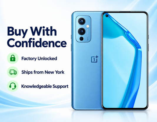 OnePlus 9 5G 256GB 12GB RAM LE2110 Dual SIM GSM Unlocked - Arctic Sky Blue