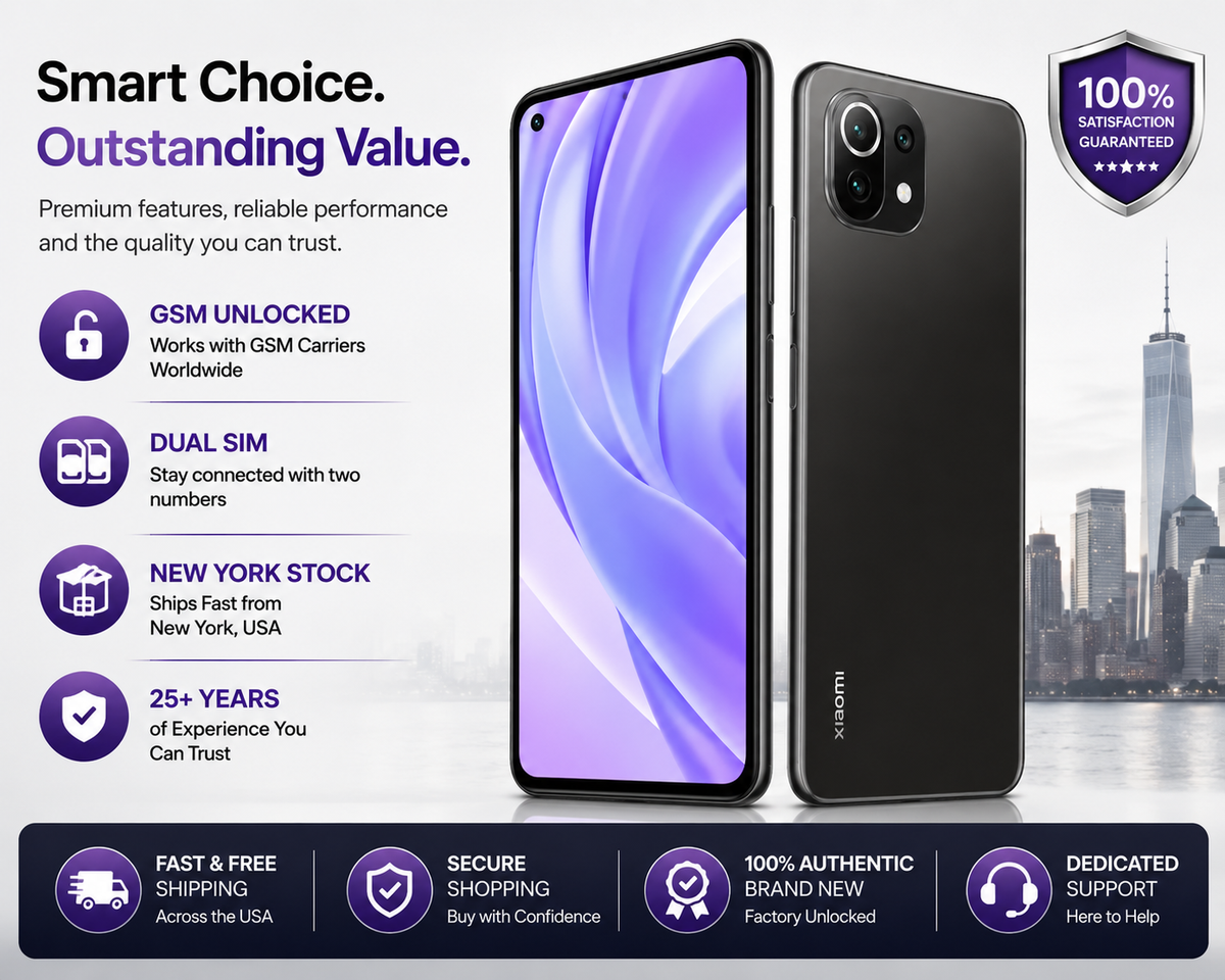 Xiaomi Mi 11 Lite 5G 128GB 6GB RAM Dual SIM Unlocked - Truffle Black Xiaomi Mi 11 Lite 5G 128GB 6GB RAM Dual SIM Unlocked - Truffle Black