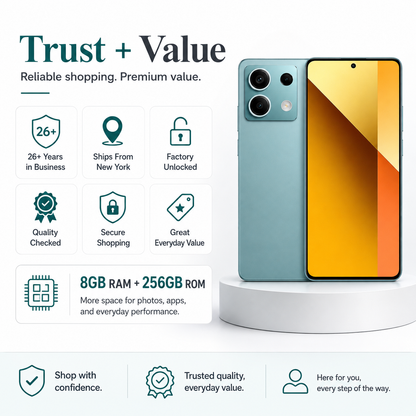 Xiaomi Redmi Note 13 Pro 5G Dual SIM 256GB ROM 8GB RAM GSM Unlocked - Ocean Teal