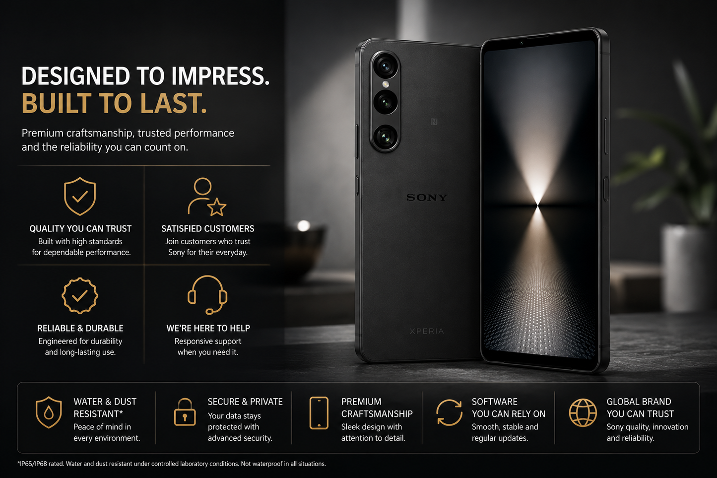 Sony Xperia 10 VI 5G XQ-ES72 128GB ROM 8GB RAM Dual SIM GSM Unlocked – Black
