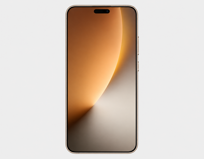 Honor Magic8 Pro smartphone front view, sunrise gold with display and earpiece