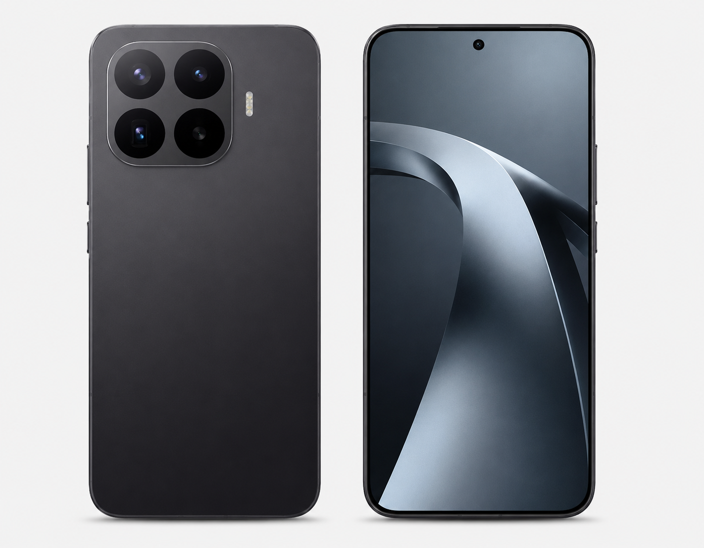 XIAOMI Mi 17T PRO  Black unlocked 5G smartphone front and back views with quad camera