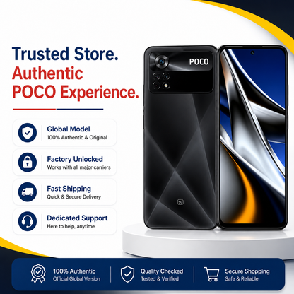 Xiaomi Poco X4 Pro 5G 128GB 6GB RAM Dual SIM GSM Unlocked - Laser Black