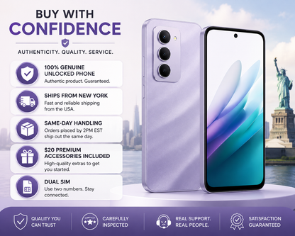 XIAOMI Redmi 15 4G  Purple Xiaomi Redmi smartphone with triple rear camera array and front display