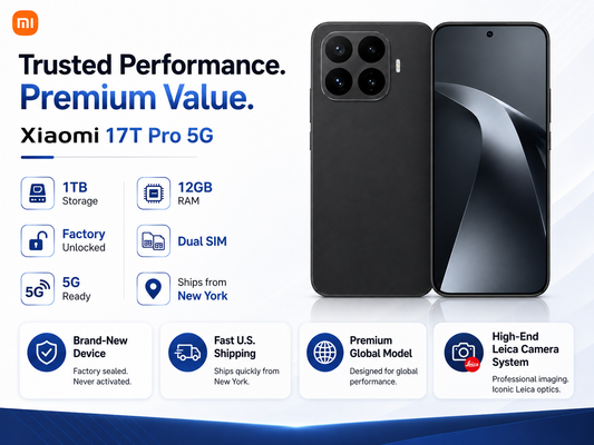 XIAOMI Mi 17T PRO 5G 1TB ROM 12GB RAM Dual SIM GSM Unlocked - Black