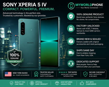 Sony Xperia 5 IV 5G XQ-CQ72 256GB 8GB RAM Dual SIM GSM Unlocked – Green