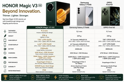 Green foldable smartphone with circular dual rear camera module and yellow screen