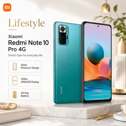 Xiaomi Redmi Note 10 Pro 4G Dual SIM LTE 256GB 8GB RAM GSM Unlocked - Aurora Green