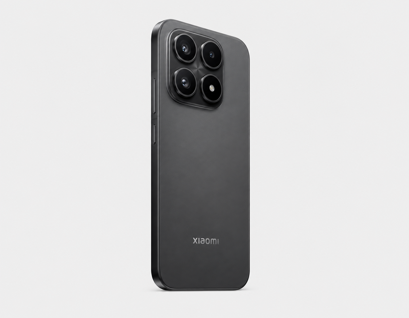 XIAOMI Redmi 17  Black Xiaomi 5G smartphone angled side view, showing quad rear cameras and edges