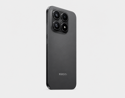 XIAOMI Redmi 17  Black Xiaomi 5G smartphone angled side view, showing quad rear cameras and edges