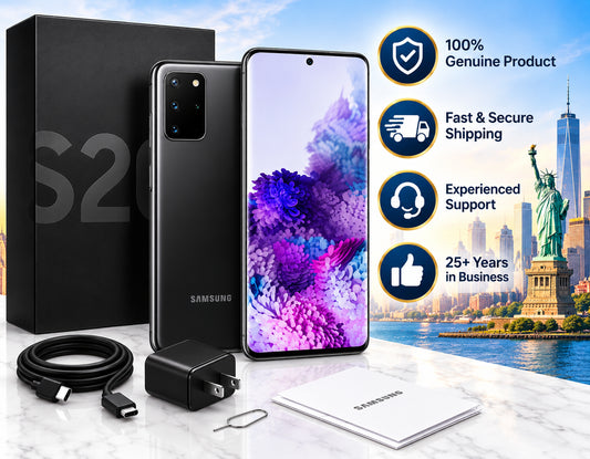 Samsung Galaxy S20+ SM-G985F/DS 128GB+8GB Dual SIM Factory Unlocked - Cosmic Black