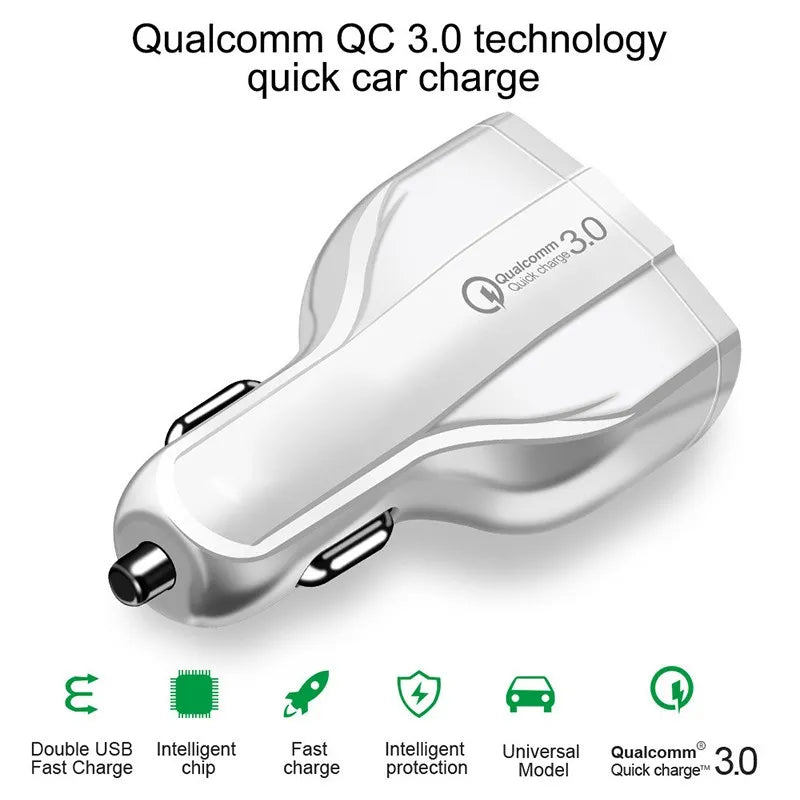35W Dual-Port USB-C & USB-A Fast Car Charger – PD & QC 3.0 for Cars, SUVs and Trucks