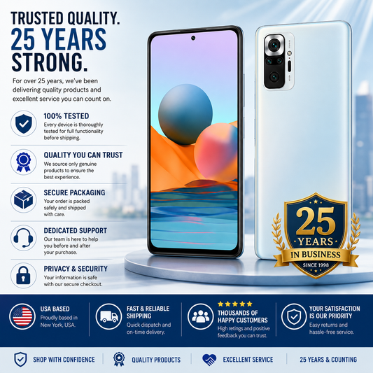 Xiaomi Redmi Note 10 Pro 128GB 6GB RAM GSM Unlocked - Glacier Blue