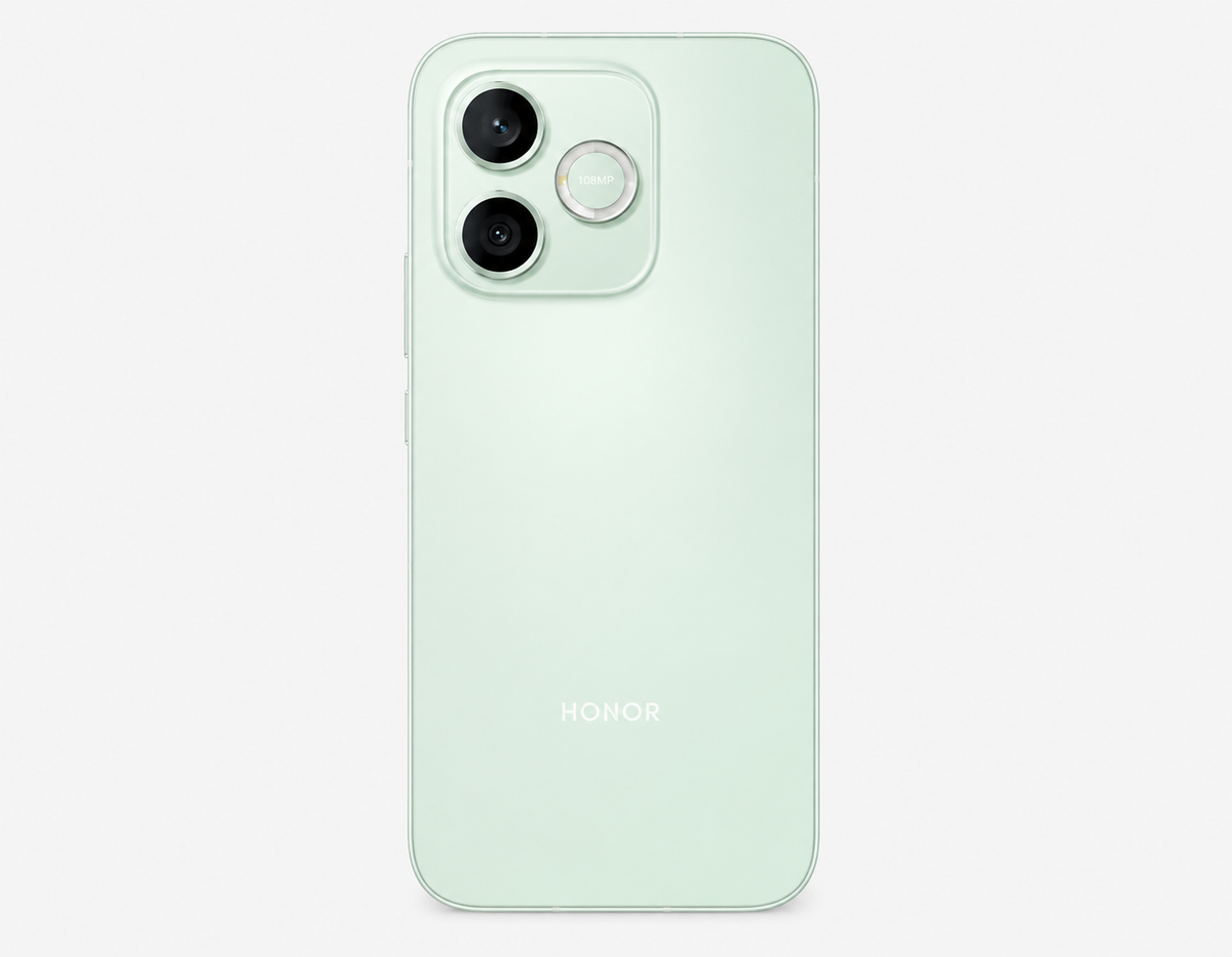 HONOR 600 Lite 5G smartphone back with twin cameras and circular fingerprint sensor