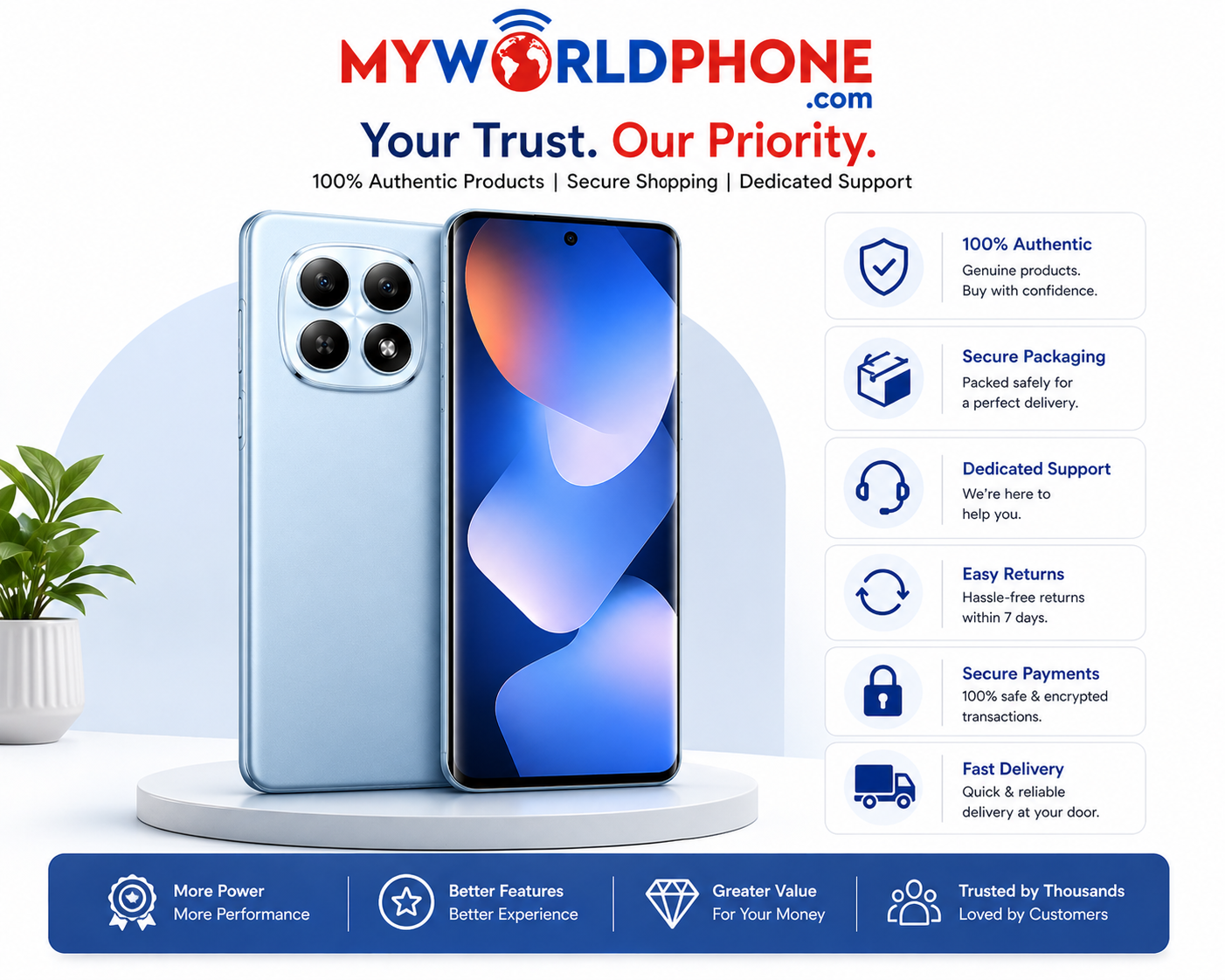 Xiaomi Redmi Note 15 5G 256GB ROM 8GB RAM Dual SIM GSM Unlocked -Blue