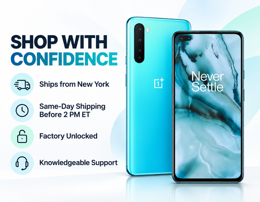 OnePlus Nord 5G AC2003 Dual SIM 256GB 12GB RAM GSM Unlocked - Blue Marble