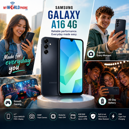 Samsung Galaxy A16 4G A165M Dual SIM 128GB ROM 4GB RAM GSM Unlocked - Black
