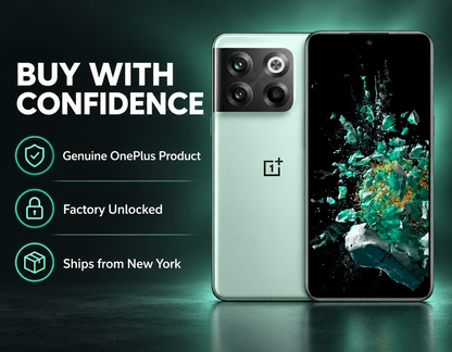 OnePlus Ace Pro 10T Green OnePlus dual-SIM smartphone shown front and back with multi-lens camera