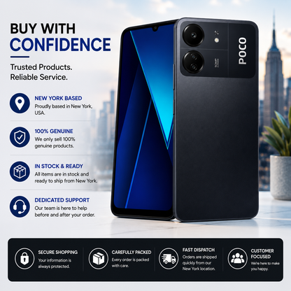 Xiaomi Poco C65 4G Dual SIM 256GB ROM 8GB RAM GSM Unlocked -Black