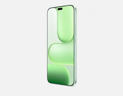 HONOR 600 Lite 5G smartphone front with green gradient display and notch