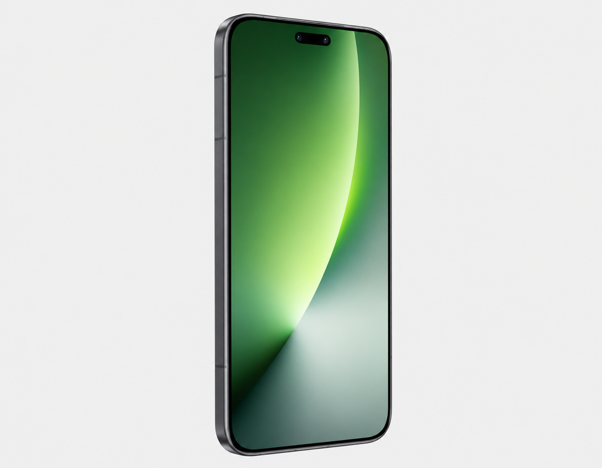 Honor Magic8 Pro 5G Black Honor smartphone front with curved-edge display and green-blue gradient wallpaper