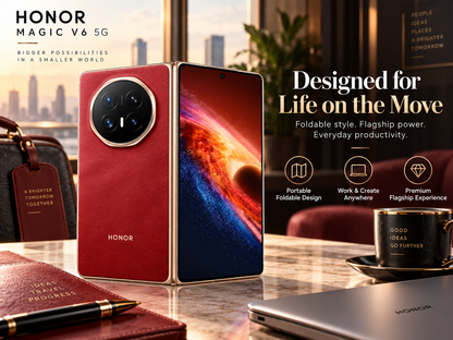 Honor Magic V6 5G 1TB ROM 16GB RAM Dual SIM GSM Unlocked - Red