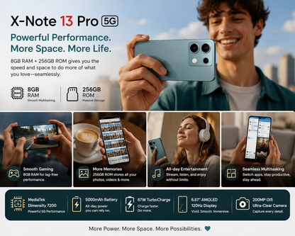 Xiaomi Redmi Note 13 Pro 5G Dual SIM 256GB ROM 8GB RAM GSM Unlocked - Ocean Teal