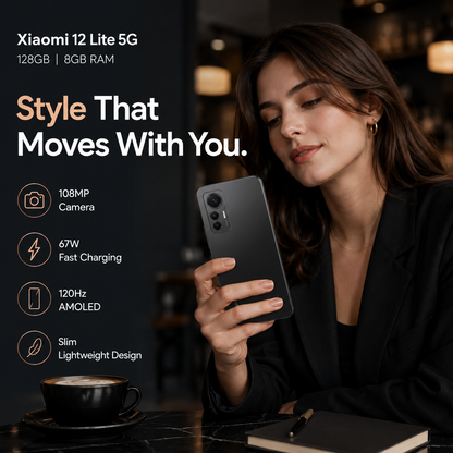 Xiaomi 12 Lite 5G 128GB 8GB RAM Dual SIM GSM Unlocked Black