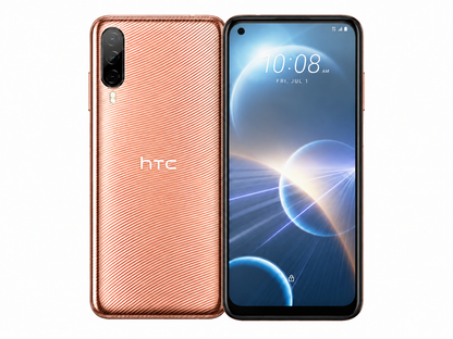 HTC U24 Pro 5G  Rose-gold unlocked smartphone with dual rear cameras and dark front display
