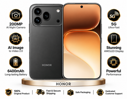 HONOR 600 Pro 5G 512GB ROM 12GB RAM Dual SIM GSM Unlocked - Black