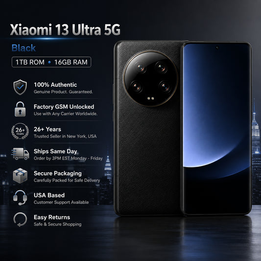 Black smartphone with triple rear camera module and curved edge display