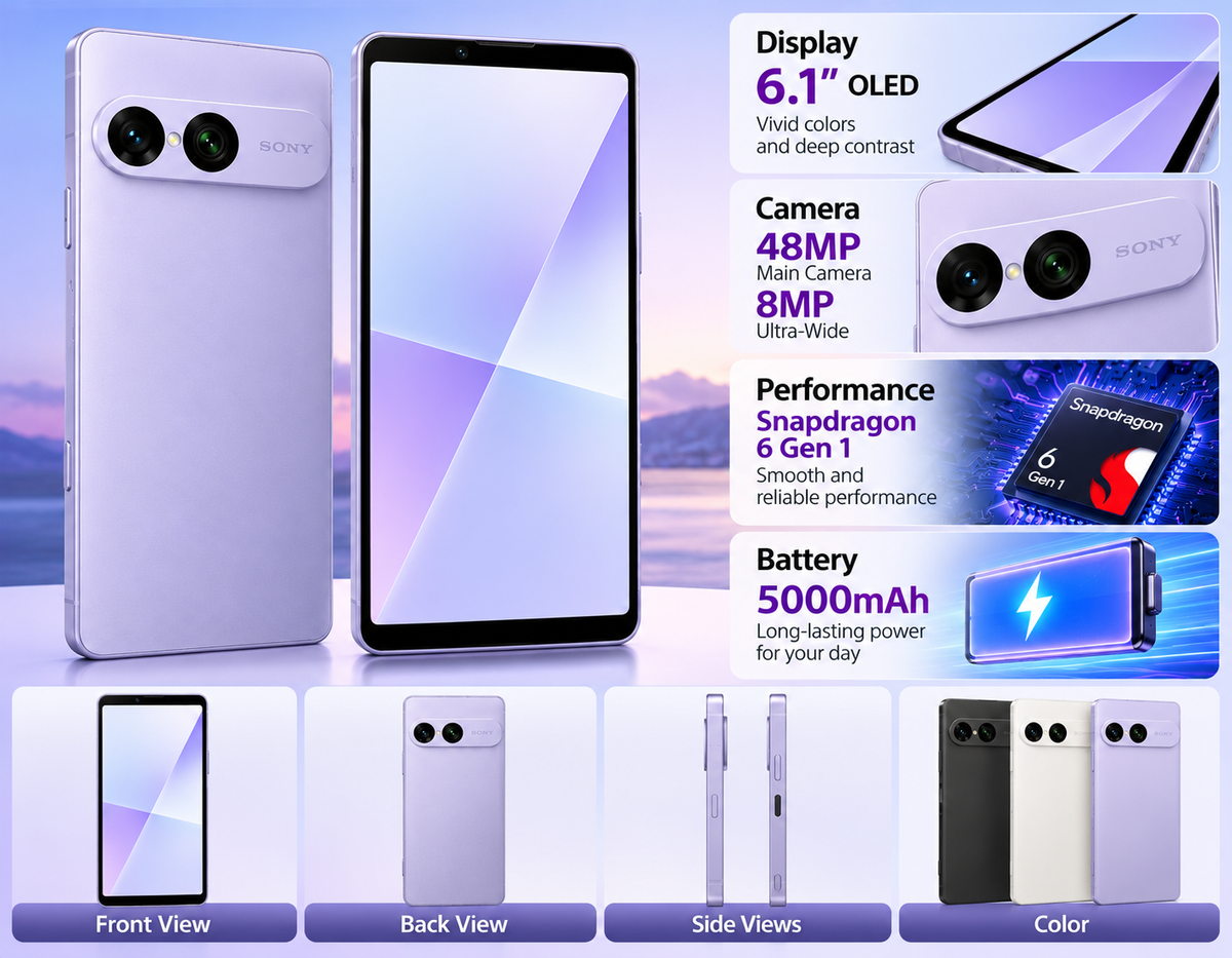 Sony Xperia 10 VIII XQ-GH74 5G Dual SIM 128GB ROM 8GB RAM GSM Unlocked - Lilac