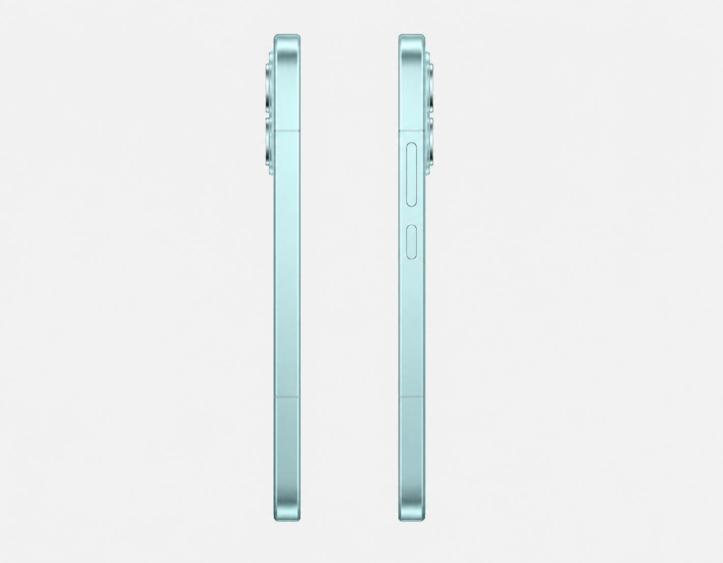 Blue Poco F8 Pro smartphone side profile showing edges and buttons