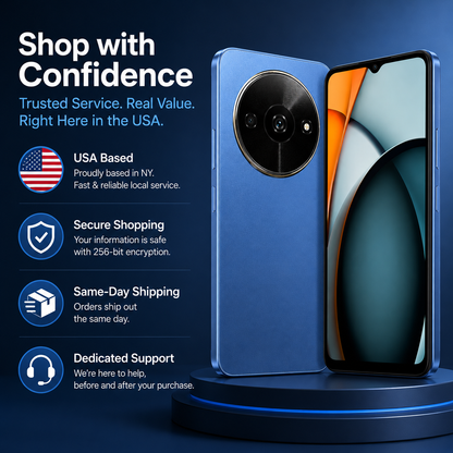 Xiaomi Redmi A3 4G 128GB ROM 4GB RAM Dual SIM GSM Unlocked - Blue