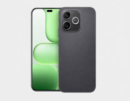 HONOR 600 Lite 5G Black smartphone back with dual cameras and green front display