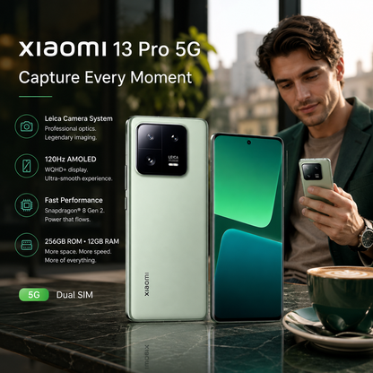 Xiaomi 13 Pro 5G Dual SIM 256GB ROM 12GB RAM GSM Unlocked - Green