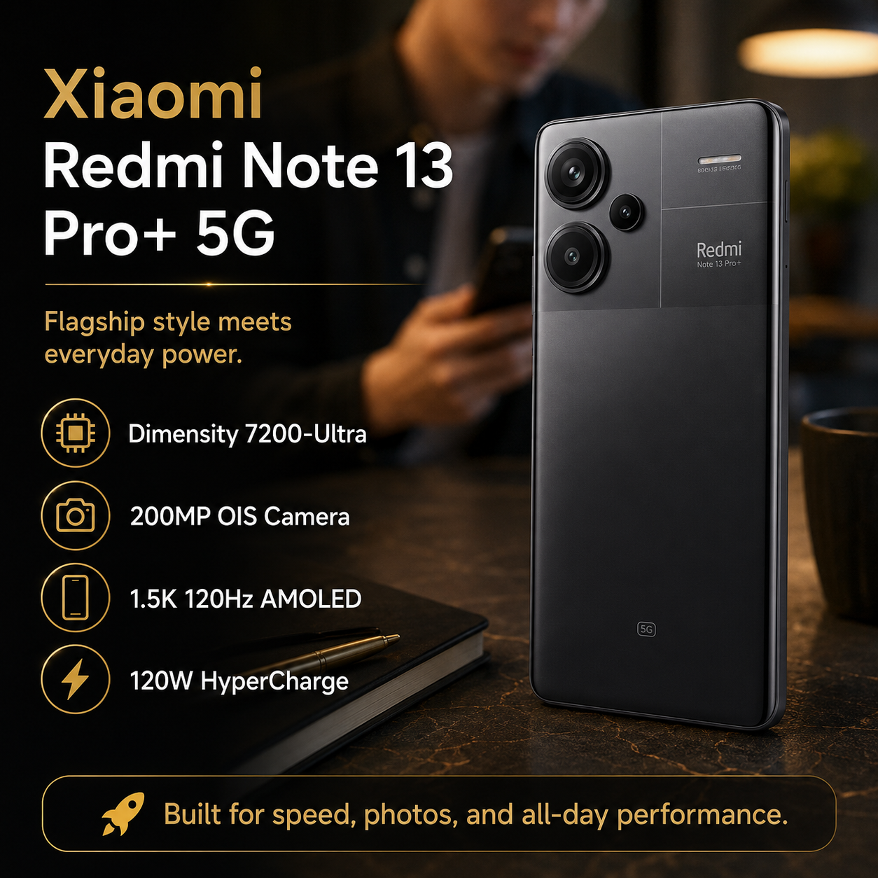 Xiaomi Redmi Note 13 PRO Plus 5G 256GB ROM 8GB RAM Dual SIM GSM Xiaomi Redmi Note 13 PRO Plus 5G 256GB ROM 8GB RAM Dual SIM GSM